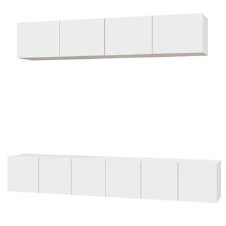 vidaXL Set De Muebles Para Tv 5 Piezas Madera Contrachapada Blanco Vidaxl