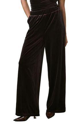 Next Stretch Velvet Wide Leg Pants in Mocha Brown at Nordstrom, Size 12 Us