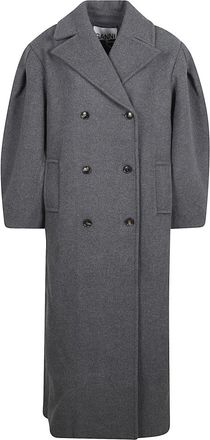 Ganni Mujer, Abrigos, Gris, Talla: S