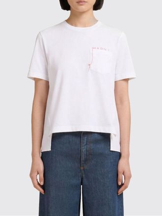 Marni T-shirts in cotone con tasca a toppa Marni