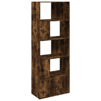 vidaXL Bookcase Smoked Oak 70x36x189 cm Engineered Wood Vidaxl