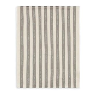 Emporio Armani Accessoires, unisex, Beige, ONE Size, Polyester, Gestreept Sjaal van Modalmix