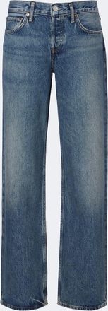 A Gold E Low Rise Loose wide-leg jeans