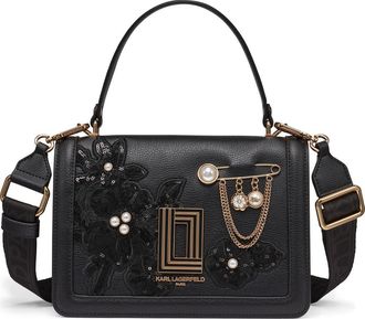 Karl Lagerfeld Simone Crossbody in Black/gold at Nordstrom