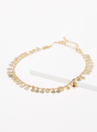 Simons Womens Small-medallion ankle chain