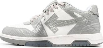 Off-white Out Of Office Croco Print Sneaker Grey White OMIA189F22LEA0040109
