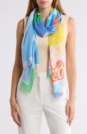 Kate Spade New York summer day oblong scarf in Blue Multi at Nordstrom Rack