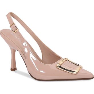 Berness Buckle Slingback Stiletto Pump in Beige at Nordstrom Rack, Size 8.5