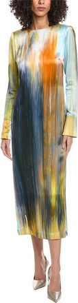 Oscar De La Renta Abstract Maxi Dress