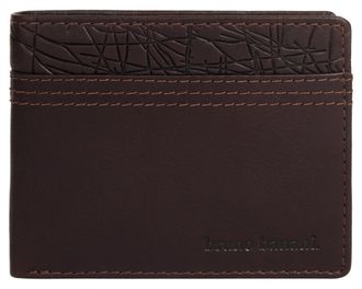 Bruno Banani Geldb&ouml;rse BRUNO BANANI, Herren, braun, Leder, leicht gl&auml;nzend, unifarben, Kleinlederwaren Geldb&ouml;rse, echt Leder