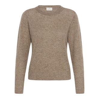 Kaffe Trui met ronde hals - Dames - Truien - Beige - Maat: L