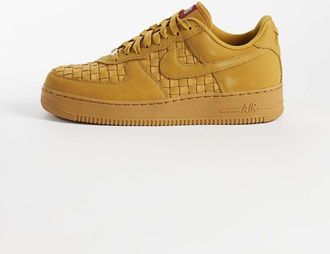 Nike Air Force 1 Low Retro - Sneakers in camoscio intrecciato color cuoio-Marrone