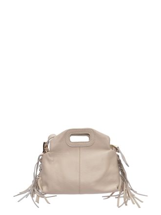 Roberta M Beige Rundleer Tas