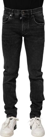 Dolce & Gabbana Black Cotton Skinny Men Denim Jeans Elastane Clothing