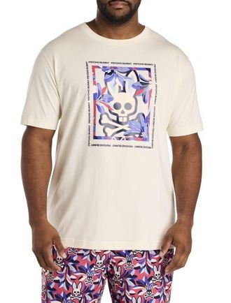Psycho Bunny Big & Tall Florian Graphic Tee in Pristine at Nordstrom, Size 5X Big