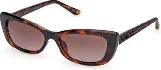 Guess Stijlvolle zonnebril in bruin schildpad - Dames - Zonnebrillen - Bruin - 55 MM - Accessoires