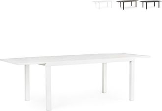 BIZZOTTO Mesa De Exterior Extensible De Aluminio 90x160-240 Hilde Yes - Blanco