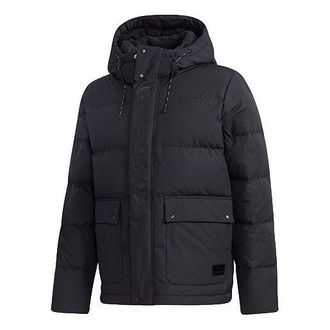 adidas neo M Hp Down Jkt1 Sports hooded down Jacket Black GJ8968