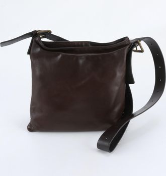 Bottega Veneta Brown Leather Messenger Bag Shoulder Bag (Pre-Owned)