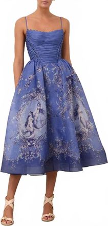 Zimmermann Rebellion Mermaid Picnic Dress In Blue