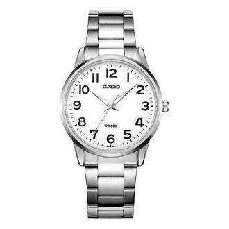 Casio Casio Influencer Analog Watch Silver White MTP-1303D-7B