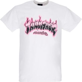Thrasher Witte Heren Airbrush Tee T-Shirt - Heren - T-shirts - Wit - XL - Katoen - Tops