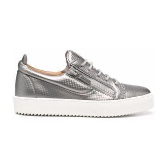 Giuseppe Zanotti Sneakers - Heren - Sneakers - Grijs - 42 1/2 EU - Katoen - Schoenen
