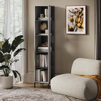 Vicco Libreria Eliza, Grigio, 36 X 188 Cm Pu&ograve; Essere Abbinato Ad Altri Mobili Eliza, Vicco