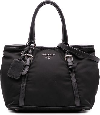 Prada Pre-owned Womens Nylon Tote Bag - Black Textile - One Size