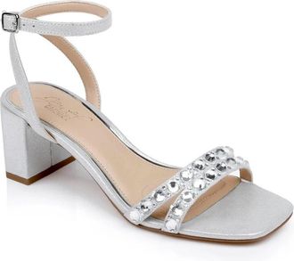 Badgley Mischka Honor Sandals Womens Silver Ankle Strap ZOGG3756