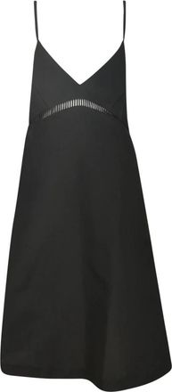 sacai Zwarte Jurken - Dames - Casual kleedjes - Zwart - M - Kleedjes