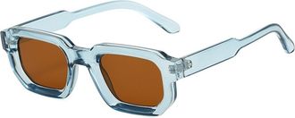 Generic Square Small Frame Mens And Womens Simple Commuter Sunglasses Outdoor Vacation Sports Party Sun Glasses(Brown)