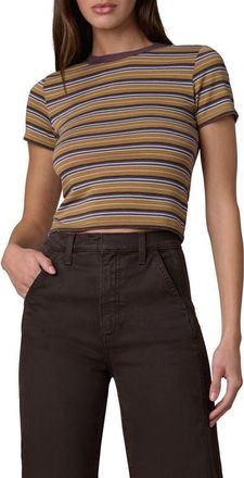 Joe's The Baby Tee in Camel Multi Stripe at Nordstrom, Size X-Small