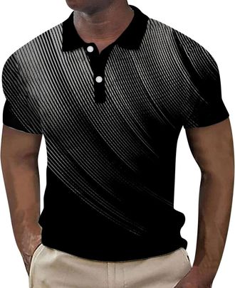 Generic Polo Shirt Men UK,Casual Sport 4XL Extra Long T Shirts for 3XL Short Sleeved Green Work Out Top |