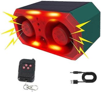 OEM Alarme Ext&eacute;rieure D&eacute;tecteur De Mouvement - Solaire - Ip65 - 13 Sons - 2 Haut-parleurs 130 Db - Voyant Lumineux - 4 Modes - 1 Pi&egrave;ce