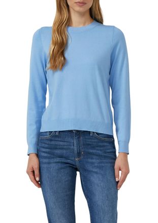 s.Oliver Strickpullover S.OLIVER, Damen, Gr. 34, light blau, Obermaterial: 72% Viskose, 28% Polyester, unifarben, regular fit taillenbedeckt, ohne Ausschnitt, 