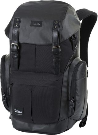 Nitro Freizeitrucksack NITRO Daypacker, Herren, Gr. B/H/T: 30cm x 46cm x 18cm, schwarz (tough schwarz), Polyester, Rucks&auml;cke Freizeitrucksack, Schulrucksack