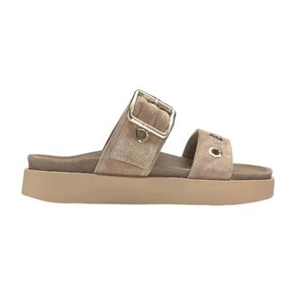 INUIKII Sliders, female, Beige, Size: 11 US Tilda Buckle Pantoletten