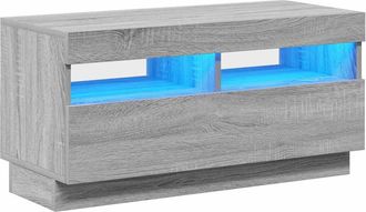 vidaXL Vidaxl - Mueble De Tv Con Luces Led Gris Sonoma 80x35x40 Cm
