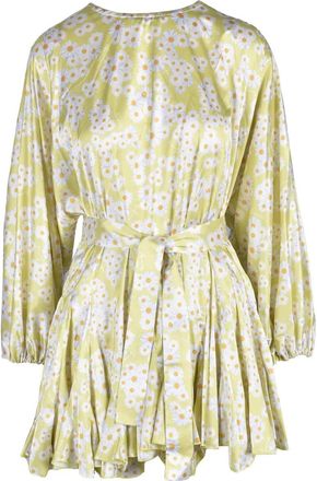 Feminista Floral Mini Dress With Puff Sleeves And Cinched Waist