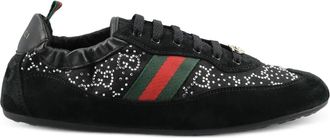 Gucci Shift GG sneakers met kristallen - Zwart