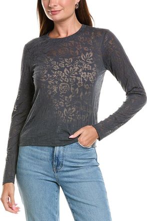 Splendid Burnout Knit Long Sleeve Top