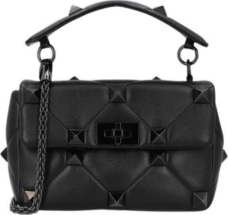 Valentino Pre-owned Roman Stud Schoudertas - Dames - Vintage Mini Tas - Zwart - ONE Size - Leer - Vintage
