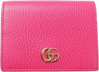 Gucci Pre-owned Vintage Bi-fold Portemonnee - Dames - Vintage Accessoires - Roze - ONE Size - Leer - Vintage
