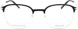 Tommy Hilfiger TH2063F Round Metal Eyeglasses - Black