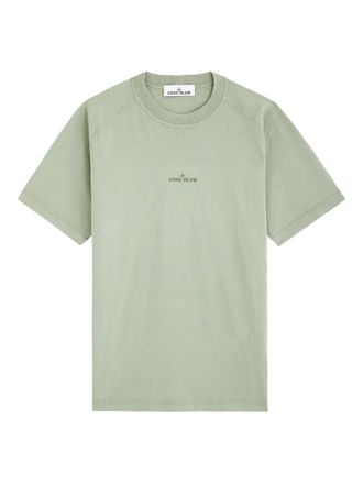 Stone Island T-shirt met logo en raglan mouwen - Groen