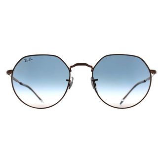 Ray-Ban Round Polished Rose Gold Blue Gradient RB3565 Jack