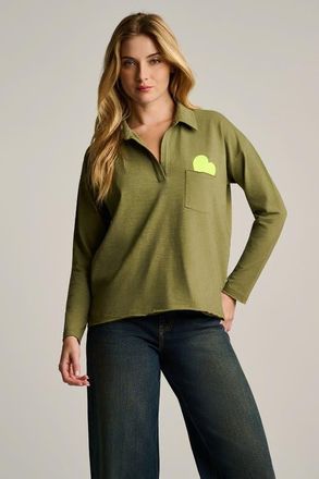 Lisa Todd Pocket Love Cotton T-Shirt in Moss at Nordstrom, Size X-Large