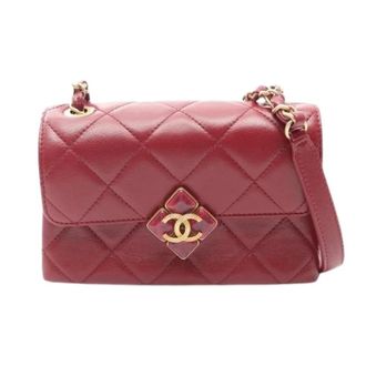 Chanel Pre-owned Vintage Mini Schoudertas - Dames - Pre-owned - Rood - Maat: ONE Size Leer
