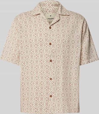 Jack & Jones Regular Fit Freizeithemd mit 1/2-Arm Modell BLUVINCENT in Offwhite, Gr&ouml;&szlig;e XL